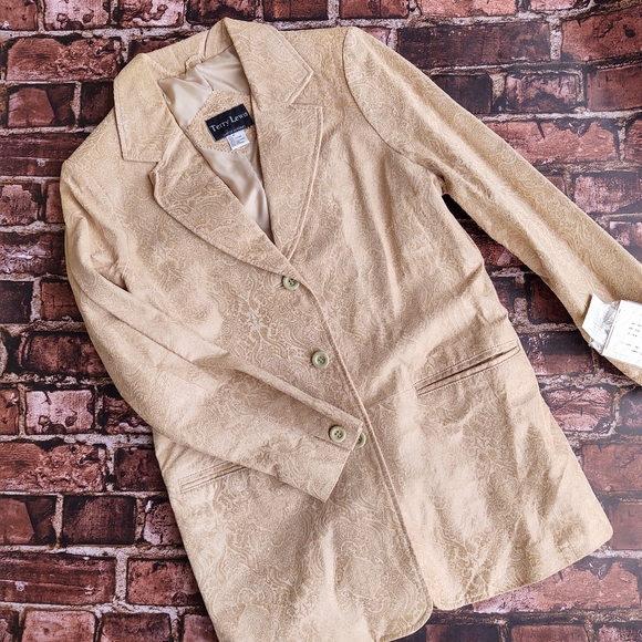 Terry Lewis Patterned Leather Jacket M - Picture 2 of 6